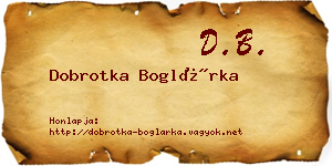 Dobrotka Boglárka névjegykártya